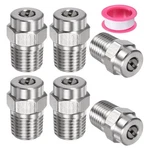 6 Pack Surface Clean Tips - 25 Degree 1/4" Npt Male Pressure Washer Nozzles C.... Fixed Price $23.64.