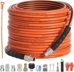 Sewer Jetter Kit For Pressure Washer 100FT,5800PSI Drain Cleaner Hose 1/4 Inch... Fixed Price $110.26.