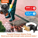 Vevor Pressure Washer Pump, 1" Shaft Horizontal Triplex Plunger, 4400 Psi, Gpm. Fixed Price $250.90.