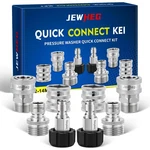 Jewheg 2025 Pressure Washer Quick Connect Kit Stainless Steel Adapter Set M22 Sw. Fixed Price $36.66.