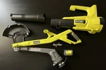 Ryobi One+ 18V Cordless Trimmer/edger And Blower/sweeper Combo Kit PCLCK201K #7. Fixed Price $88.00.