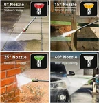 Pikulla Electric Pressure Washer 2030 Psi 4 Nozzles Tips 26 Ft Hose - Green. Fixed Price $135.87.