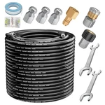 100FT Sewer Jetter Nozzles Kit 4000PSI Drain Cleaning Hose For Pressure Washer. Fixed Price $56.86.