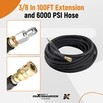 2 Wire Braid 6000PSI Hightem Water Pressure Washer Hose Non-marking 3/8" X 100FT. Fixed Price $106.00.