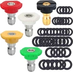 5 Pack Pressure Washer Spray Nozzles Tips + 40 Pcs O-rings Replacement For.... Fixed Price $14.88.