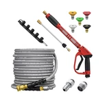5000PSI Pressure Washer Gun And Hose Kit, 50FT Kink Resistant Steel... Fast Ship. Fixed Price $130.60.