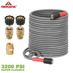 Yamatic Flexible Durable Pressure Washer Hose 1/4" M22-14MM Quick Connectors. Fixed Price $36.89.