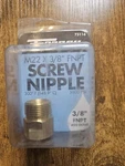 Forney 75116 Pressure Washer Accessories, Fnpt Screw Nipple, M22M To 3/8". Fixed Price $8.95.