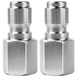 2PCS Pressure Washer Coupler - 3/8 Inch Male Quick Connect Plug, Silver. Fixed Price $14.52.