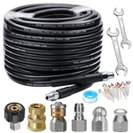 West Bay Sewer Jetter Kit 100 Ft For Pressure Washer, 5800PSI Drain Cl. Fixed Price $72.39.