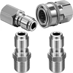 Hotop Npt 3/8 Inch Stainless Steel And Female Quick Connector Kit Pressure. Fixed Price $14.12.
