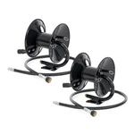 Apache Steel Pressure Washer Reel For 50 Foot Hose With Pump, Black (2 Pack). Fixed Price $280.99.