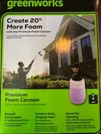 Premium Foam Cannon 1/4" Second-story Reach Greenworks New For Pressure Washers. Fixed Price $17.99.