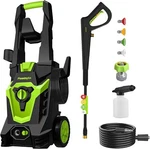 Powryte Electric Pressure Washer, Foam Cannon, 2 Different TIPS,3800PSI. Fixed Price $200.00.