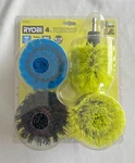 Ryobi 4-PC. Multi-purpose Cleaning/scrubber Brush Accessory Kit -hex Shank (new). Fixed Price $19.99.