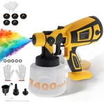 Maxpeedingrods Hvlp Gun Electric Paint Sprayer 5 Nozzle For Dewalt Battery. Fixed Price $38.99.