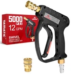 Short Pressure Washer Gun Swivel 5000 Psi 3/8 Plug M22 14MM 1/4 Quick Connect. Fixed Price $71.10.
