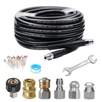 West Bay Sewer Jetter Kit 25 Ft For Pressure Washer, 5800 Psi Feet, Black. Fixed Price $43.15.