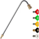 Stainless Steel Pressure Washer Gutter Cleaner Attachment, Angled Extension Wand. Fixed Price $21.78.