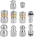 10PCS Sewer Jetter Nozzle With 1/4" & 3/8" Npt Quick Connectors, Stainless Steel. Fixed Price $43.99.