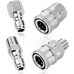 2 Sets Npt 1/4 Inch Pressure Washer Coupler Quick Connect Plug Stainless Stee.... Fixed Price $42.81.
