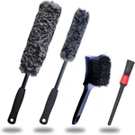 Refined Long Handle Car Wheel Brush Arsenal, Soft Rim 4 Packs, Gray. Fixed Price $24.99.