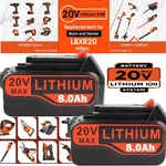 8.0AH 20VOLT LB2X4020 Battery For Black & Decker Max Lithium LBXR20 LBX20. Fixed Price $45.00.