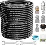 100FT Sewer Jetter Kit For Pressure Washer 4000 Psi Drain Cleaner Hose 1/4" Npt. Fixed Price $56.96.