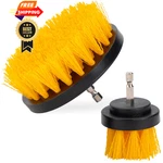 Viking Drill Powered Carpet Cleaning Brushes For Car, 4 Inches, Yellow. Fixed Price $17.98.