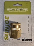 Sun Joe Dual Swivel Brass Double Female Connector 3/4 In. For Spx Series. Fixed Price $10.00.