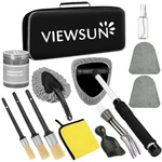 Viewsun Windshield Cleaner Tool, 13PCS Car Interior Cleaning Kit, Grey. Fixed Price $37.35.