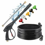 Pressure Washer Gun With Extension Wand 26" Hose 5 Nozzle Tips 4000 Psi Selkie. Fixed Price $52.17.