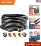 Ultimate 25FT Pressure Washer Hose - 3600 Psi With Quick Connect Brass Fittings. Fixed Price $63.19.