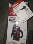 Hyper Tough 1600-PSI Electric Pressure Washer 20FT Hose With Foam Blaster. Fixed Price $110.00.