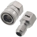 4 Erie Tools Pressure Washer 3/8" Fnpt Quick Connect Stainless Socket & Plug Set. Fixed Price $44.99.