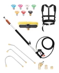 Vevor Pressure Washer Telescoping Wand, 24FT With Brush Head, Black+silver. Fixed Price $177.73.