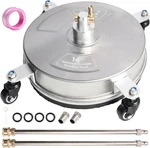 14" Stainless Steel Pressure Washer Surface Cleaner With Wheels, 4000 Psi. Fixed Price $83.99.