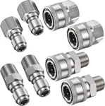 Shimeyao Sets Npt 1/4 Pressure Washer Coupler Quick Inch, Silver. Fixed Price $40.17.