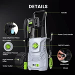 Homshade Electric Pressure Washer 4200PSI Max 2.6 Gpm Power - Gray. Fixed Price $85.48.