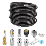 60FT Sewer Jetter Kit For Pressure Washer, 5800PSI Drain Cleaner Hose 1/4 Inc.... Fixed Price $71.51.