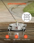 14" Pressure Washer Surface Cleaner Wheels 4000 Max Psi 2 Extended Wands. Fixed Price $87.99.