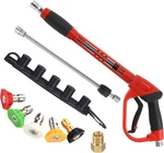 Tool Daily Deluxe Pressure Washer Gun, With Replacement Wand Extension, 5 Nozzle. Fixed Price $25.00.