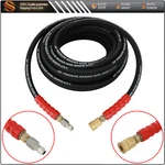 Hot Water Pressure Washer Hose 3/8" X 50FT 6000PSI 2-BRAID R2 Black Wholesale. Fixed Price $62.15.