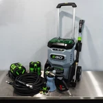Ego Power+ Cordless Pressure Washer Level 2 Kit Mtm Gunn Cannon 50' Hose. Fixed Price $1168.00.