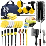 Alflod 30PCS Car Detailing Kit, Brush Set, Wash Yellow. Fixed Price $34.43.
