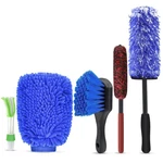 Car Wheel Brush Set, 5 Pack Soft Microfiber & Scratch-free Deep Tire Sc.... Fixed Price $20.80.