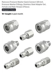 Raincovo Pressure Washer Quick Connect 3/8 Inch Fittings. Fixed Price $19.99.