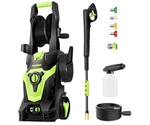 Powryte Pressure Washer With Hose Reel, Foam Cannon, 4 Different Tips,. Fixed Price $109.99.