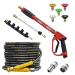 Techsweeppro 5000PSI Pressure Washer Gun And Hose Kit 25FT Kink Resistant Steel. Fixed Price $116.92.