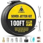 Starrey SJK1 Pressure Washer Drain Jetter Sewer Kit 100FT 1/4IN 5800PSI Black. Fixed Price $74.36.